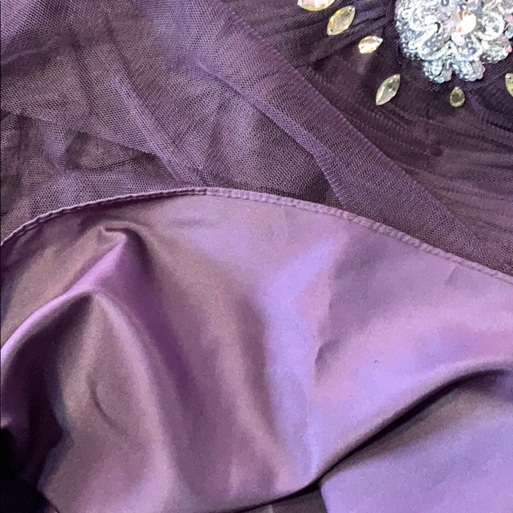 Alfred Angelo Deep Plum Purple Lined Mermaid Gown With Appliqué NEW - Picture 10 of 10